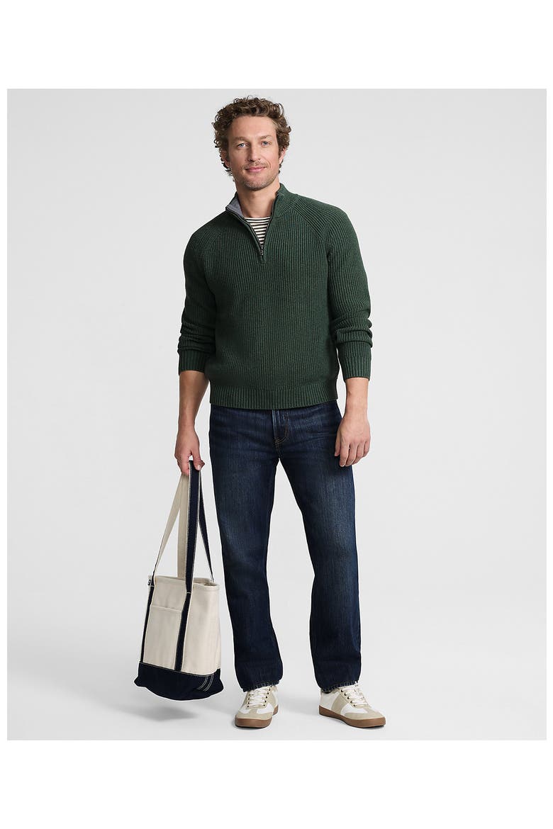 Drifter Quarter Zip Sweater, Alternate, color, Hunter Green Heather