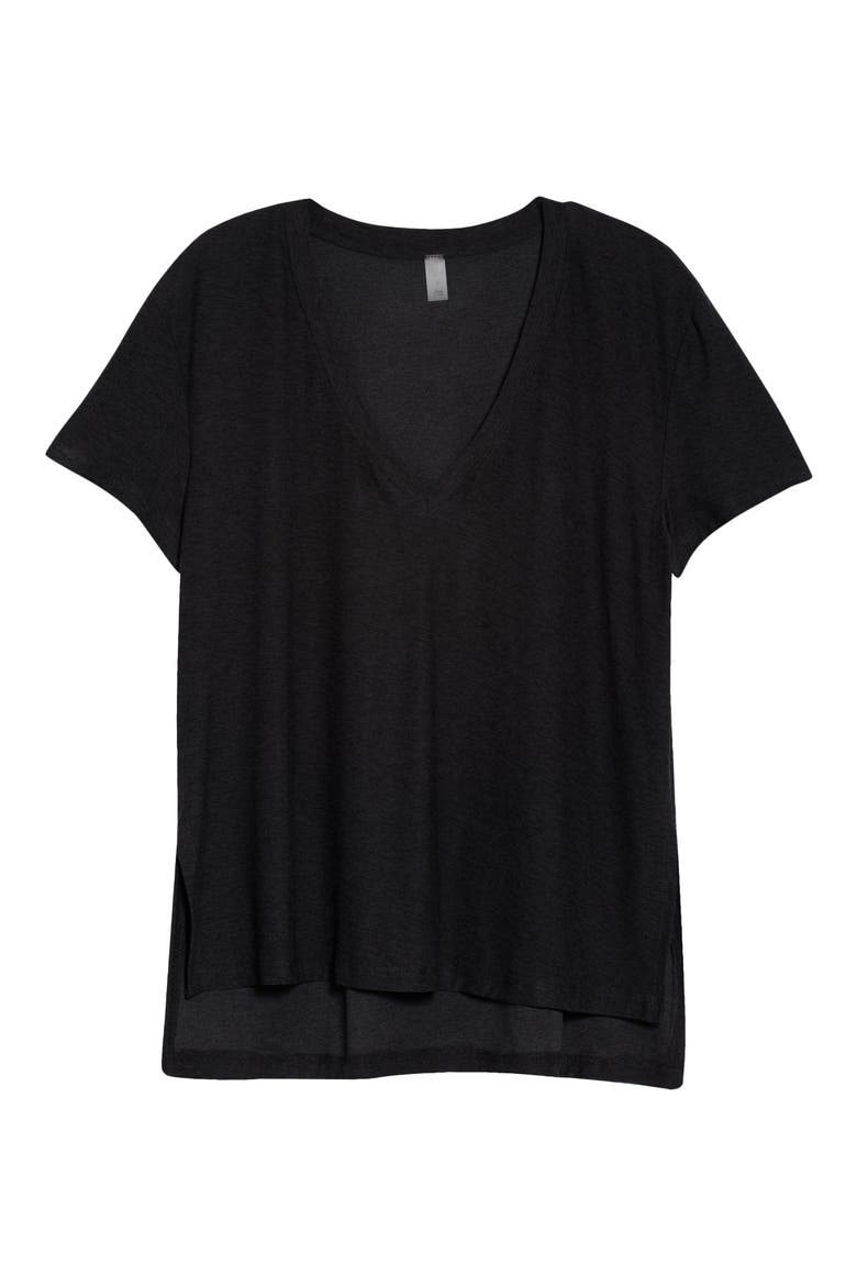 Split Up Long T-Shirt, Alternate, color, DARKEST NIGHT