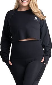 Preggo Leggings Kahina Active Crop Long Sleeve Maternity Top