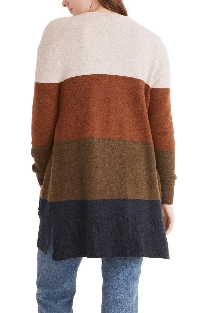 Madewell Kent Colorblock Cardigan, Alternate, color, 