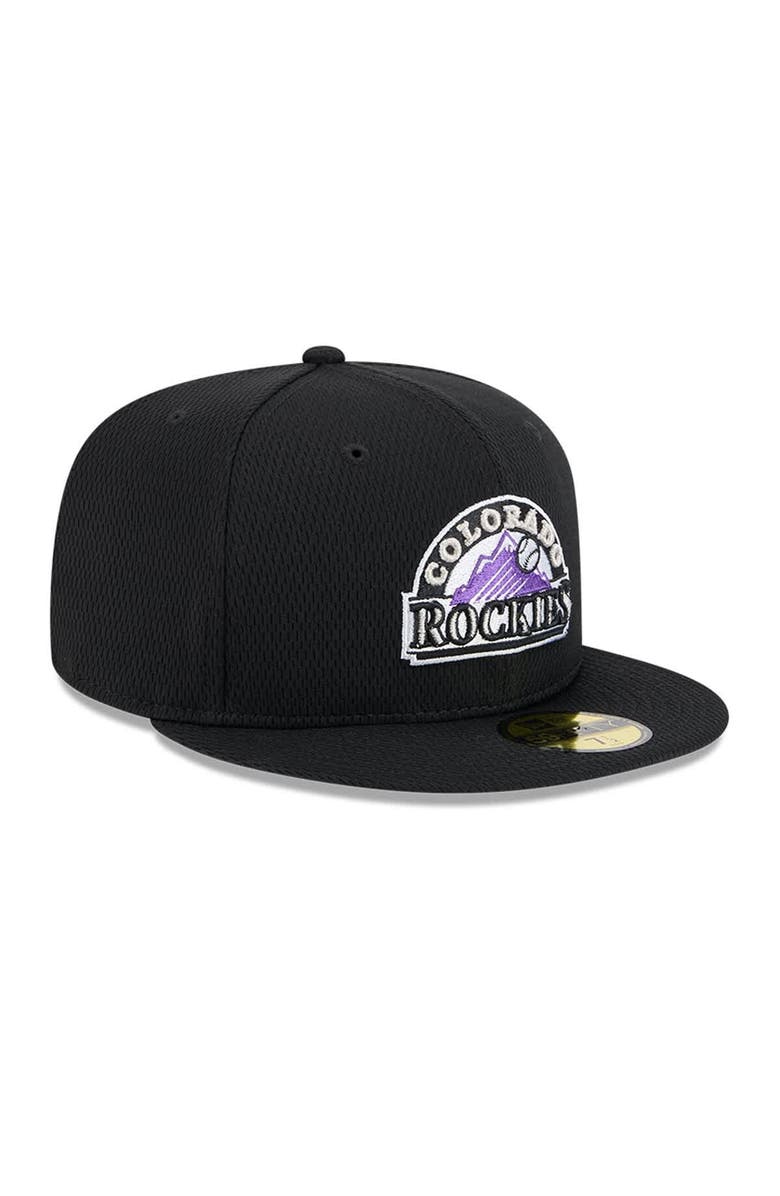 New Era Men's New Era Black Colorado Rockies 2025 MLB Clubhouse 59FIFTY Fitted Hat, Alternate, color, 