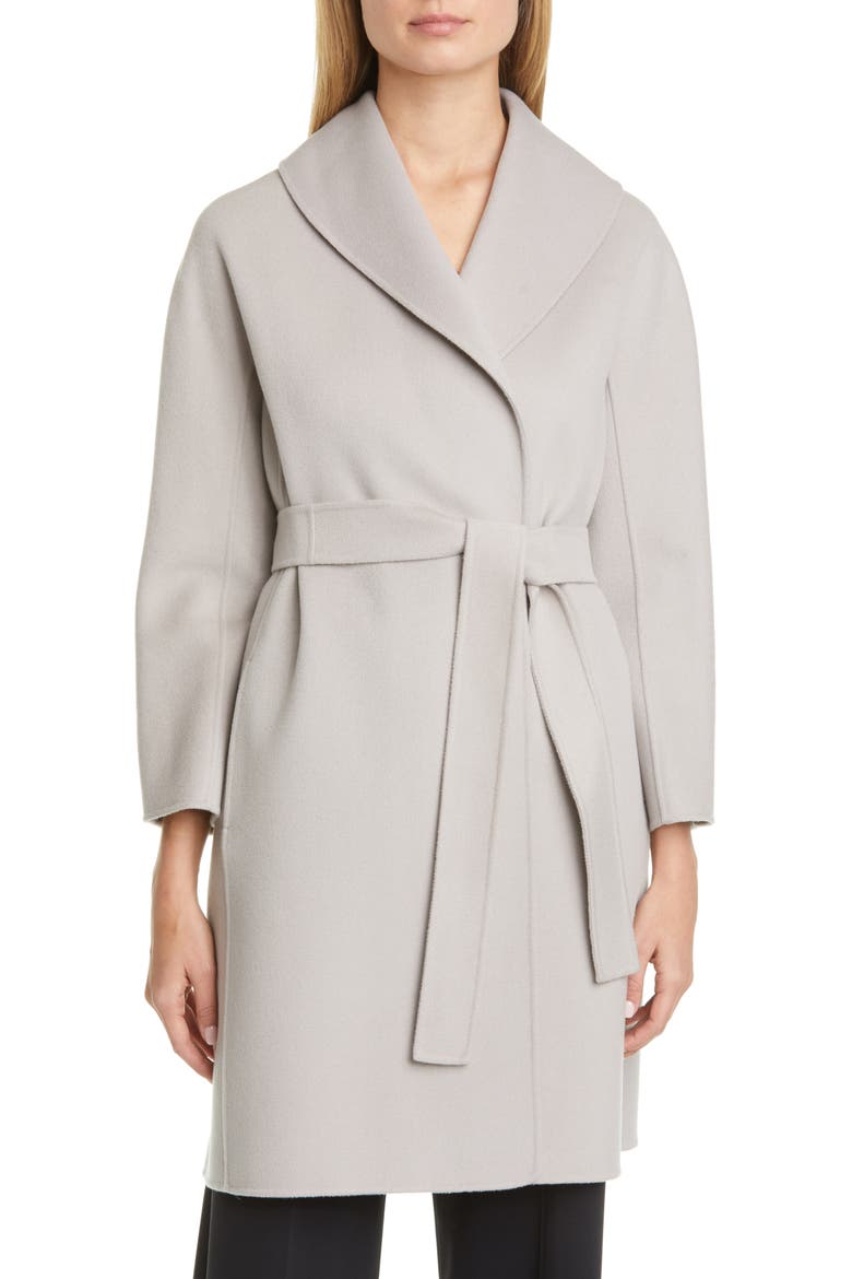 Messi Wool Wrap Coat, Main, color, LIGHT GREY