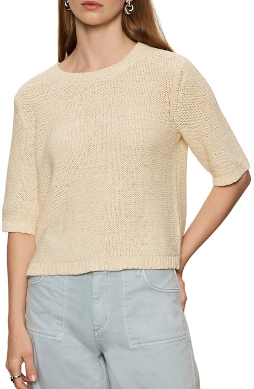 Sanctuary Tape Yarn Open Stitch Cotton Blend Sweater In Brown