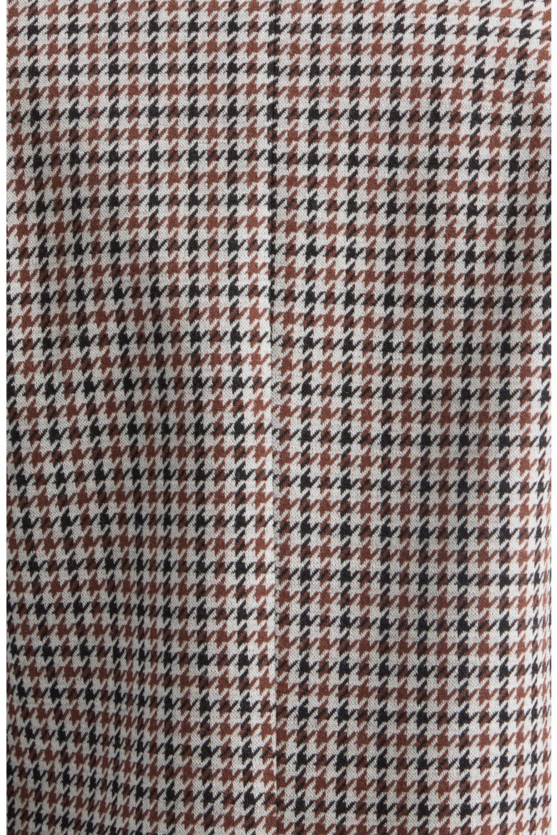 Houndstooth Stand Collar Jacket, Alternate, color, TOBACCO