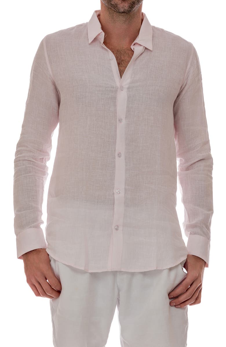 RANEES Linen Resort Button-Up Shirt, Alternate, color,