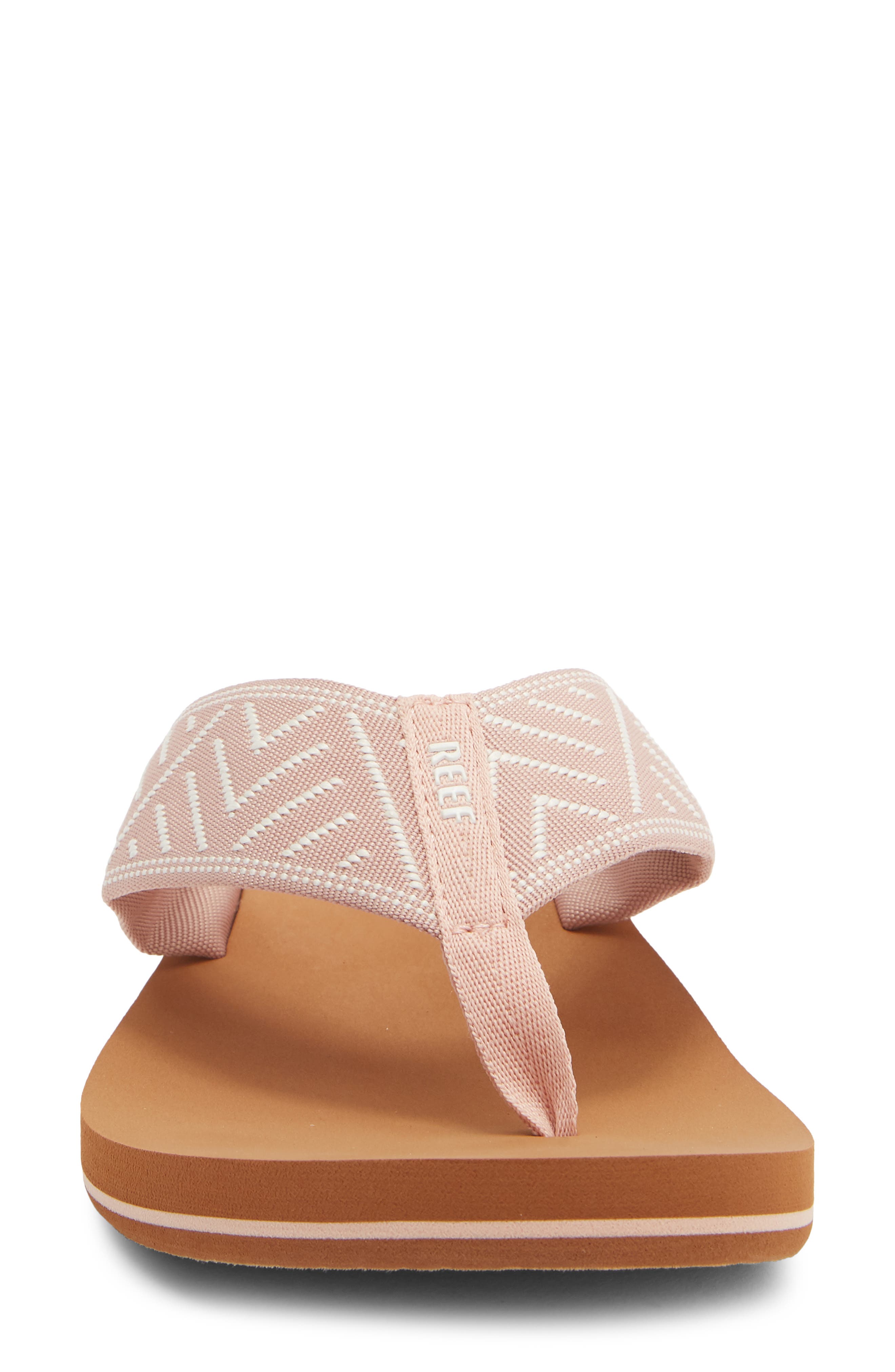 Spring Woven Strap Flip Flop, Alternate, color, CAMEO ROSE