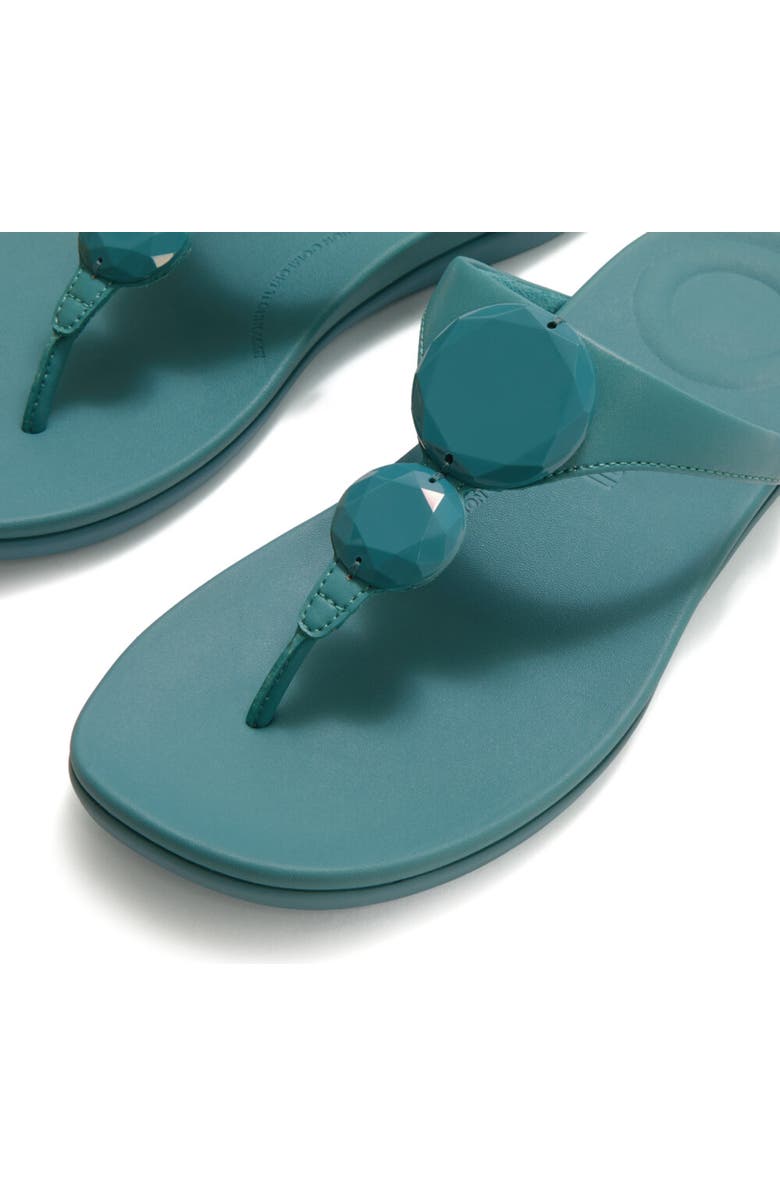 FitFlop Solay Glossy-Disc TP Sandal, Alternate, color, Teal