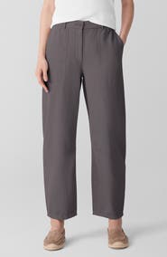 Eileen Fisher Organic Cotton Ankle Barrel Leg Pants