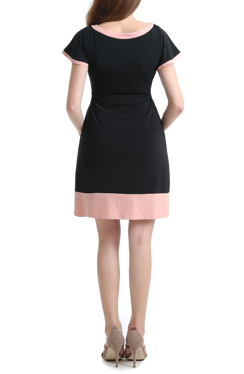 Kimi and Kai Regan Colorblock Skater Maternity Dress, Alternate, color, 