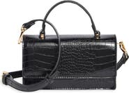 URBAN EXPRESSIONS Croc Embossed Faux Leather Crossbody Bag