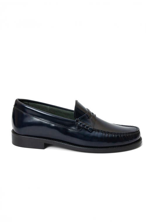 Menina Step Mila Leather Penny Loafer In Blue