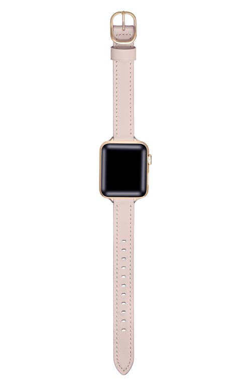 The Posh Tech Carmen Skinny Leather Apple Watch® Watchband In Pink