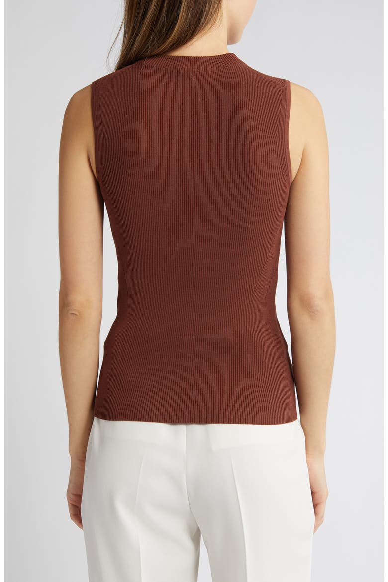 Feskies Rib Funnel Neck Sleeveless Sweater, Alternate, color, RUST/COPPR