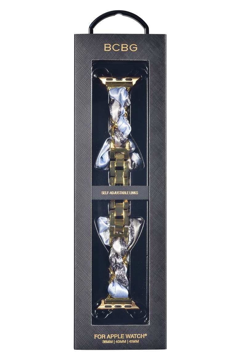 Scarf & Chain Watch Band, Alternate, color, NAVY