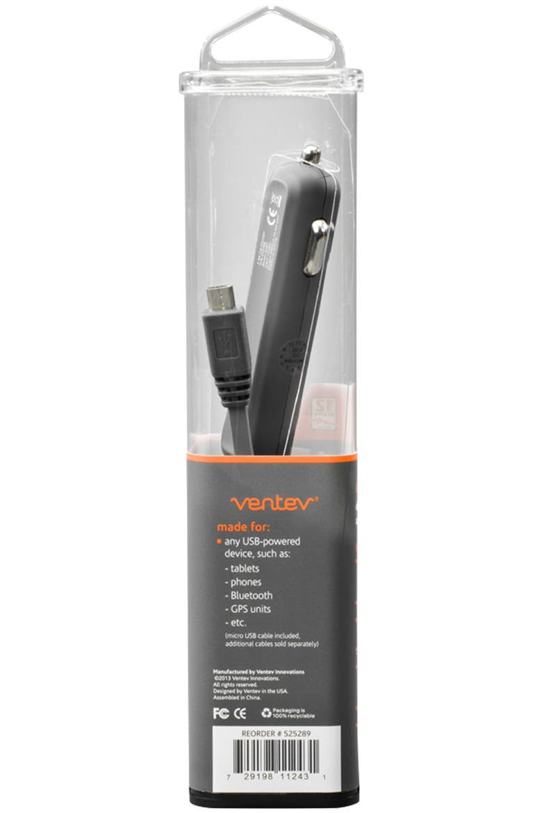 24W ULTRAFAST USB-A Dual Mini Car Charger and USB-A to Micro-USB Cable, Alternate, color, Grey