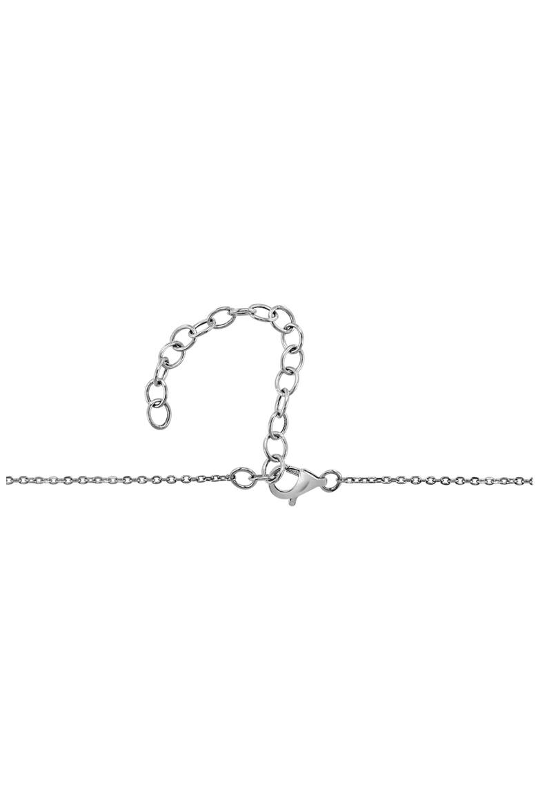 18-Inch Sterling Silver Ruby and Diamond Necklace, Alternate, color, RED