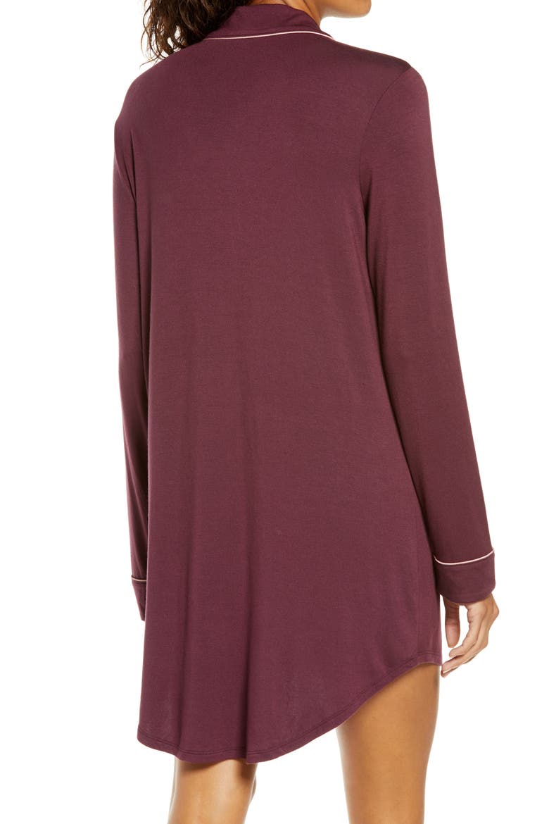 Moonlight Dream Sleep Shirt, Alternate, color, BURGUNDY FIG