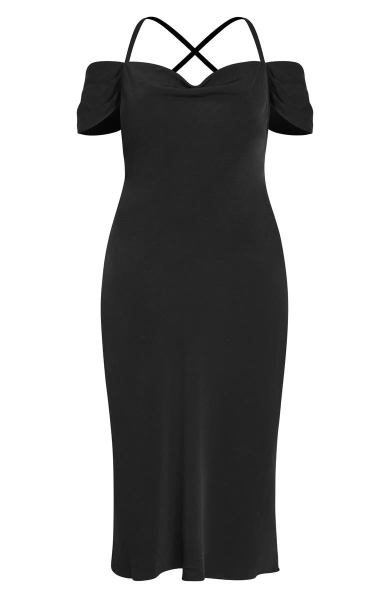 City Chic Cady Cold Shoulder Dress, Alternate, color, 