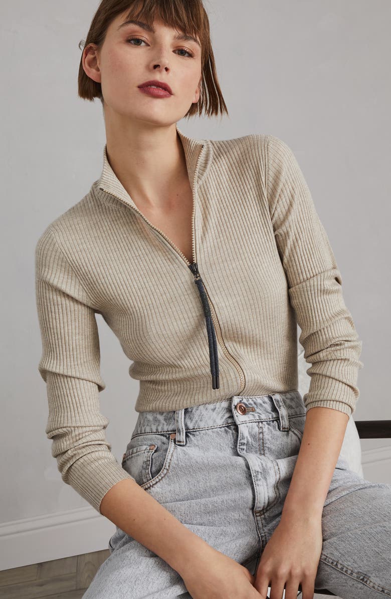 Brunello Cucinelli Lightweight cardigan, Alternate, color, 