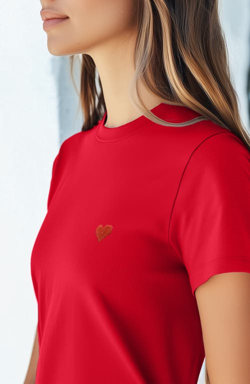 Dalix Womens Pixel Heart Jersey Relaxed Tee