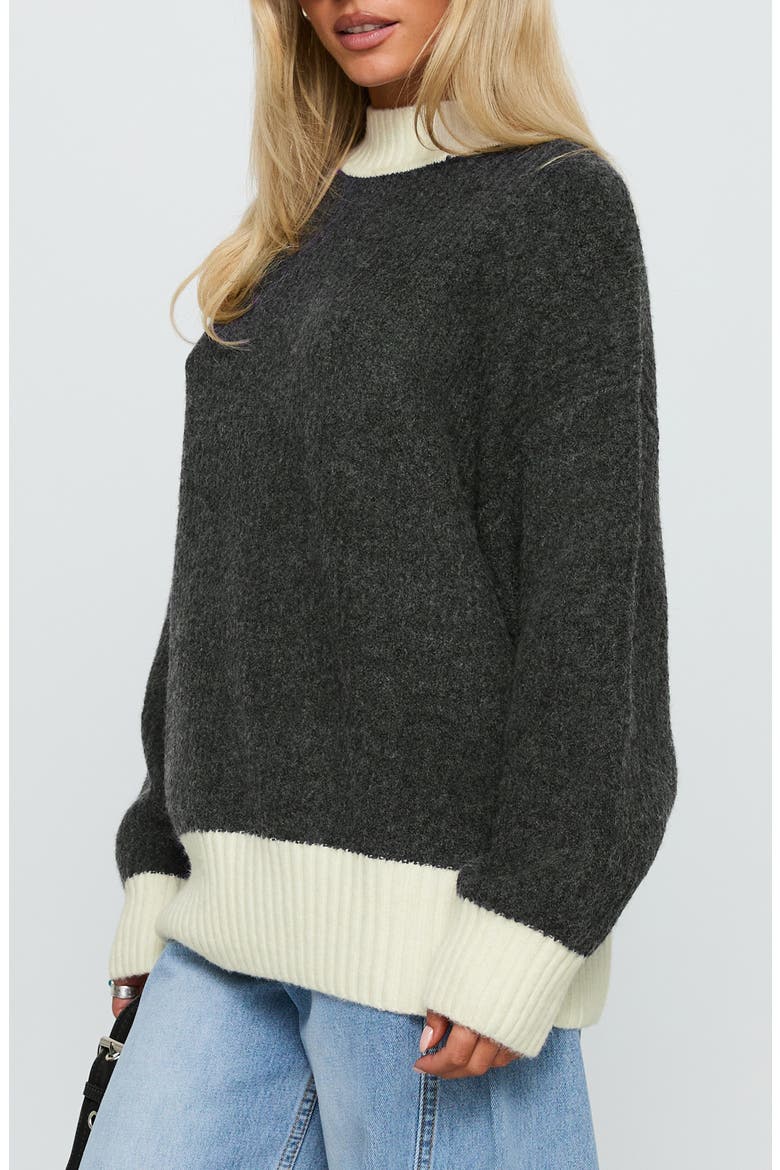 Broken Heart's Club Colorblock Sweater, Alternate, color, GREY