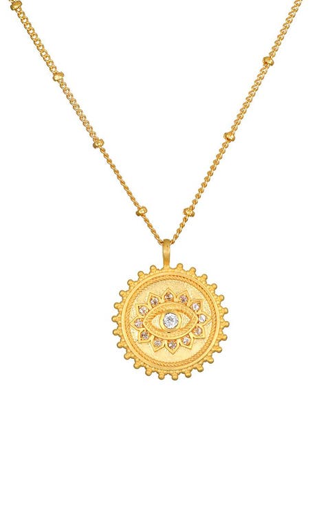 True Visionary White Topaz Evil Eye Necklace