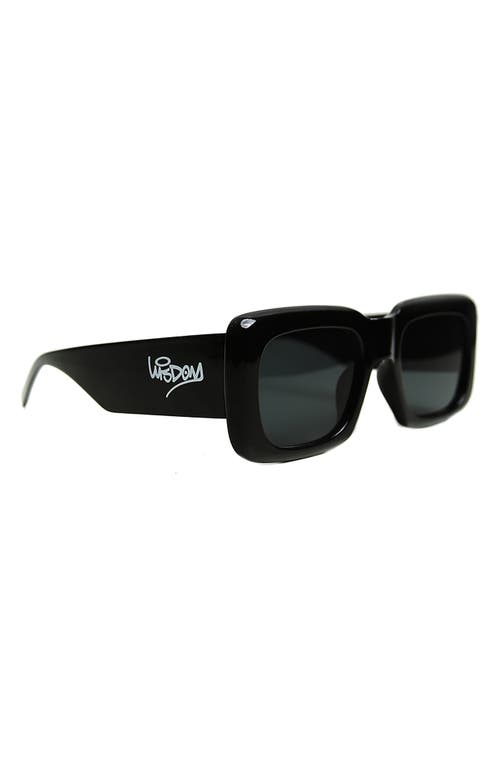 Wisdom Frame 1 52mm Square Sunglasses In Black