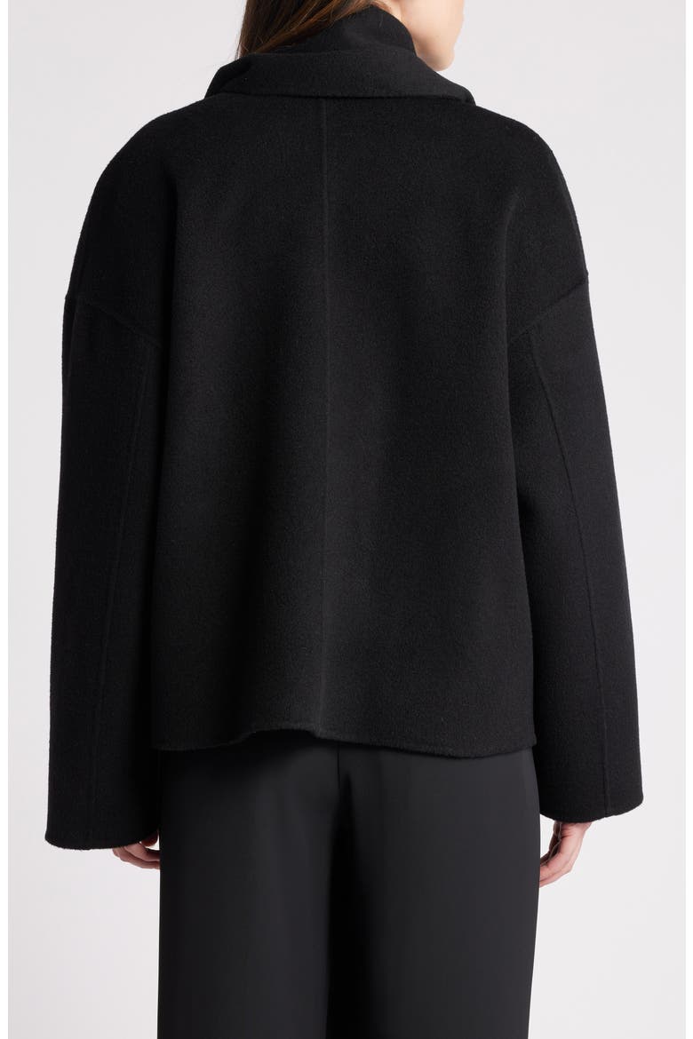 Jardin Wool Blend Jacket with Scarf, Alternate, color, BLACK
