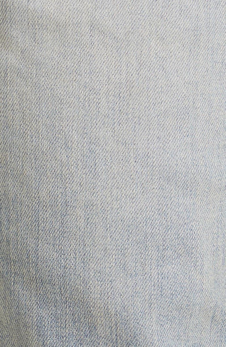 AMIRI MX1 Cracked Paint Leather Patch Ripped Skinny Jeans, Alternate, color, 