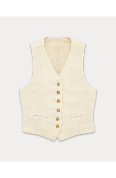 Demi-Linen Tailored Vest