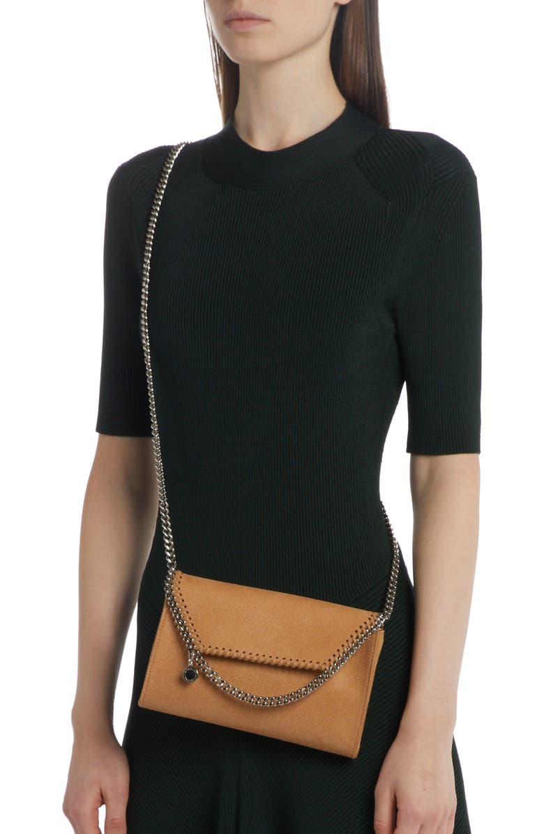 Stella McCartney Mini Falabella Faux Leather Crossbody Bag, Alternate, color,