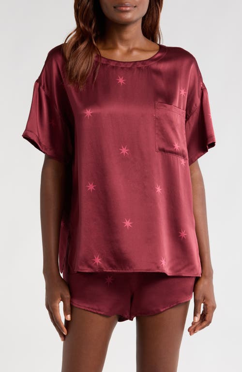 Lunya Washable Silk Short Pajamas in Burgundy Anise 