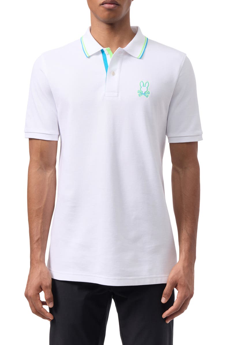 Psycho Bunny Saratoga Piqué Knit Polo, Main, color, 