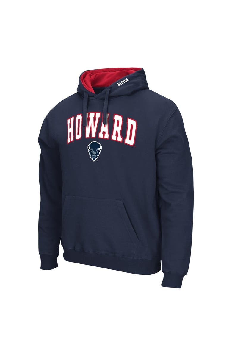 COLOSSEUM Men's Colosseum Navy Howard Bison Arch & Logo 3.0 Pullover Hoodie, Alternate, color, Navy