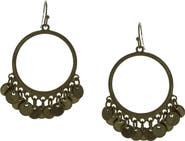 OLIVIA WELLES Coin Fringe Drop Earrings