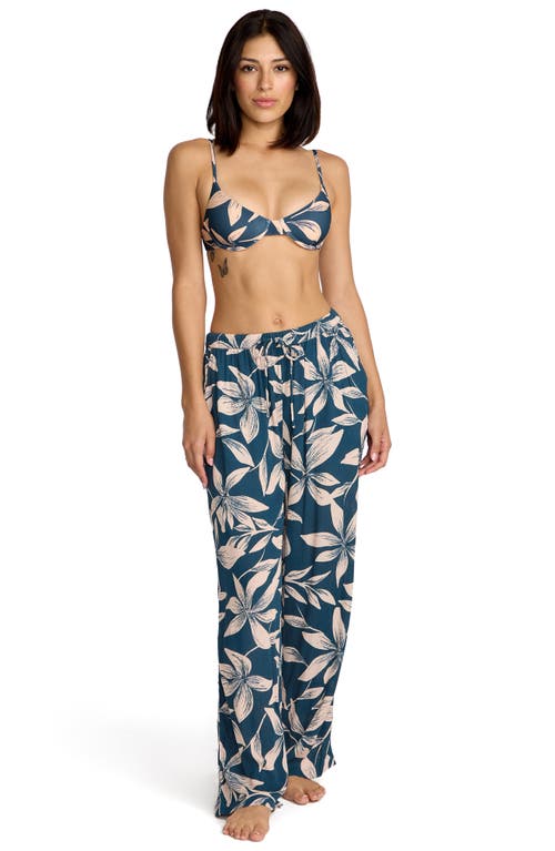 Volcom Shore Wide Leg Cover-up Pants In Blue
