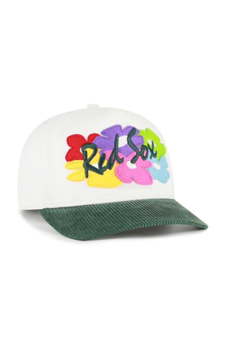 '47 Men's '47 White/Green Boston Red Sox Flora Gallery Hitch Adjustable Hat, Alternate, color, White