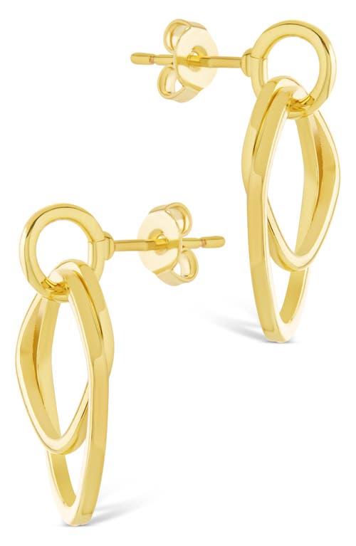 Sterling Forever Arabelle Modern Geometric Drop Earrings In Gold