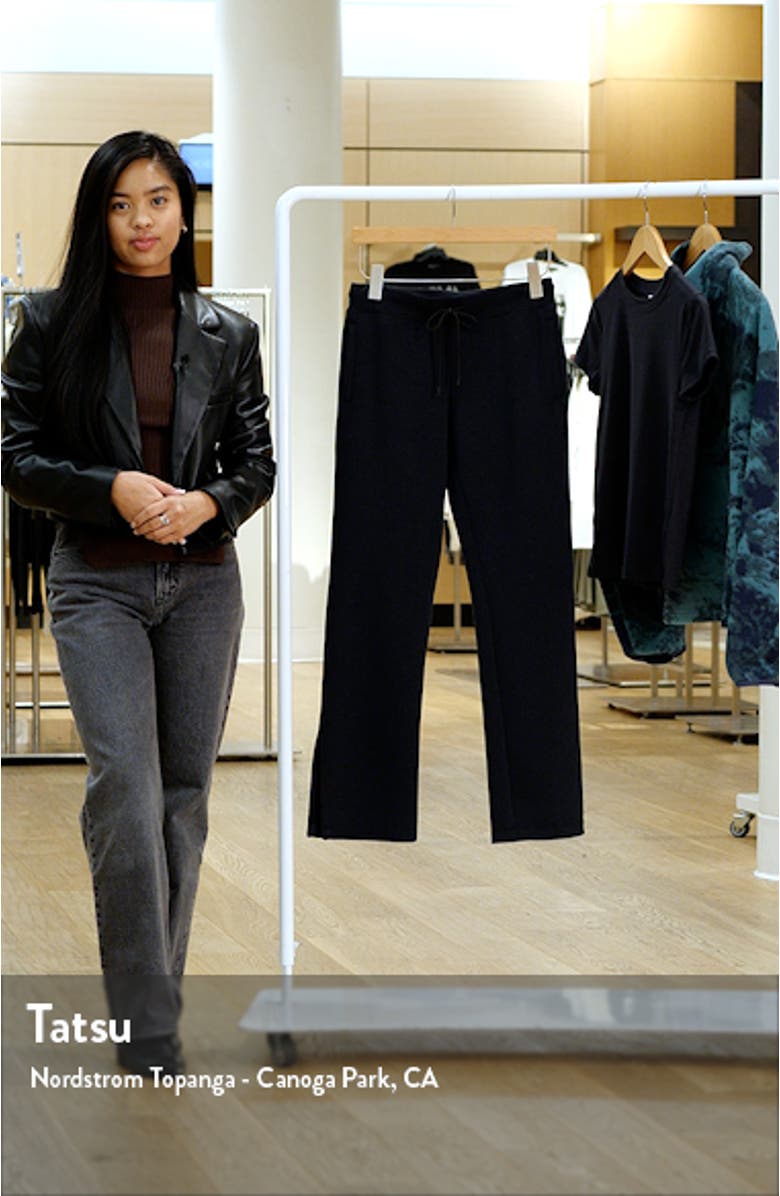Level Set Straight Leg Slit Hem Track Pants, sales video thumbnail