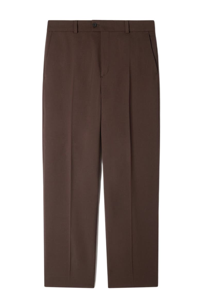 SANDRO Oversized wool trousers, Alternate, color, Chocolate