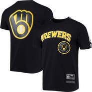 PRO STANDARD Men's Pro Standard Navy/ Milwaukee Brewers Taping T-Shirt