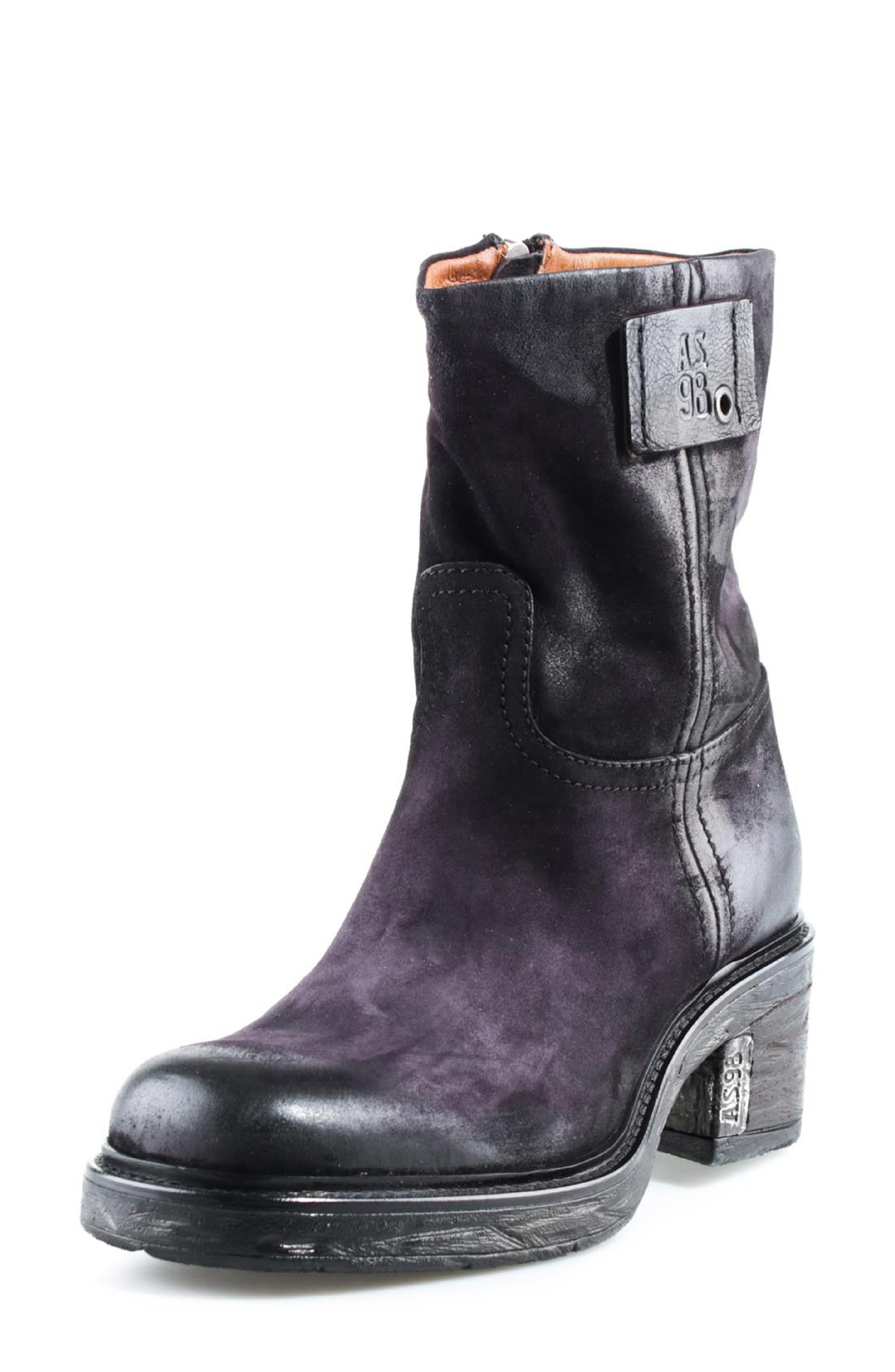 Slate Leather Bootie, Main, color, EGGPLANT