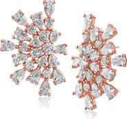 CZ by Kenneth Jay Lane Cubic Zirconia Burst Statement Earrings