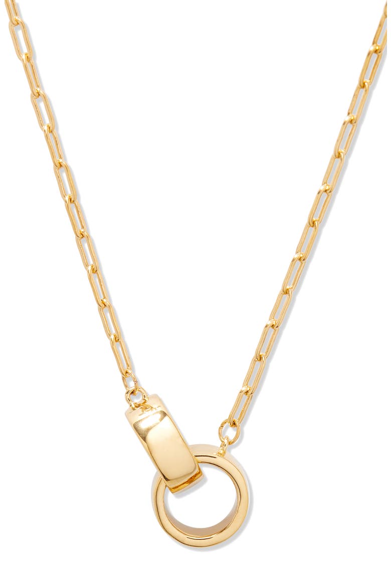 Reese Paper Clip Chain Necklace, Main, color, GOLD
