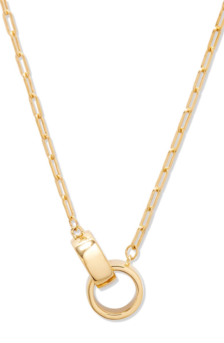 Brook and York Reese Paper Clip Chain Necklace, Main, color, Gold