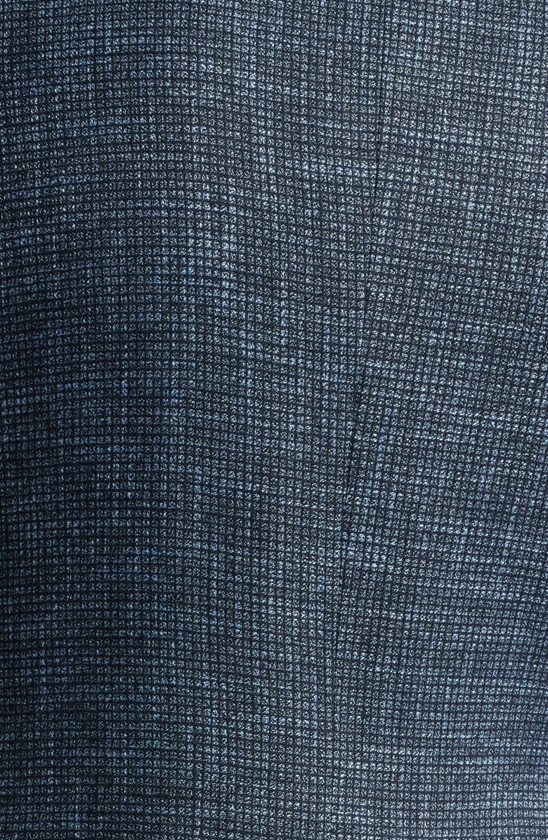 Emporio Armani Textured Microcheck Wool Blend Sport Coat, Alternate, color, Solid Medium Blue