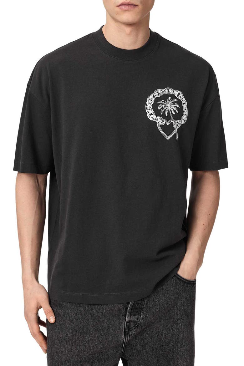 Chromer Graphic T-Shirt, Main, color, WASHED BLACK
