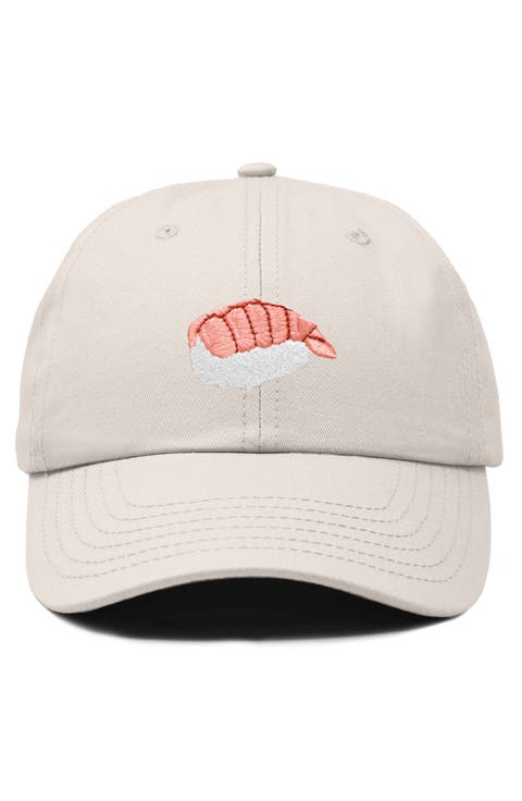 Shrimp Sushi Embroidered Dad Cap
