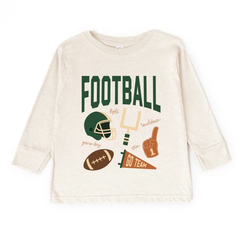 Football Icons Long Sleeve Tee (Toddler)