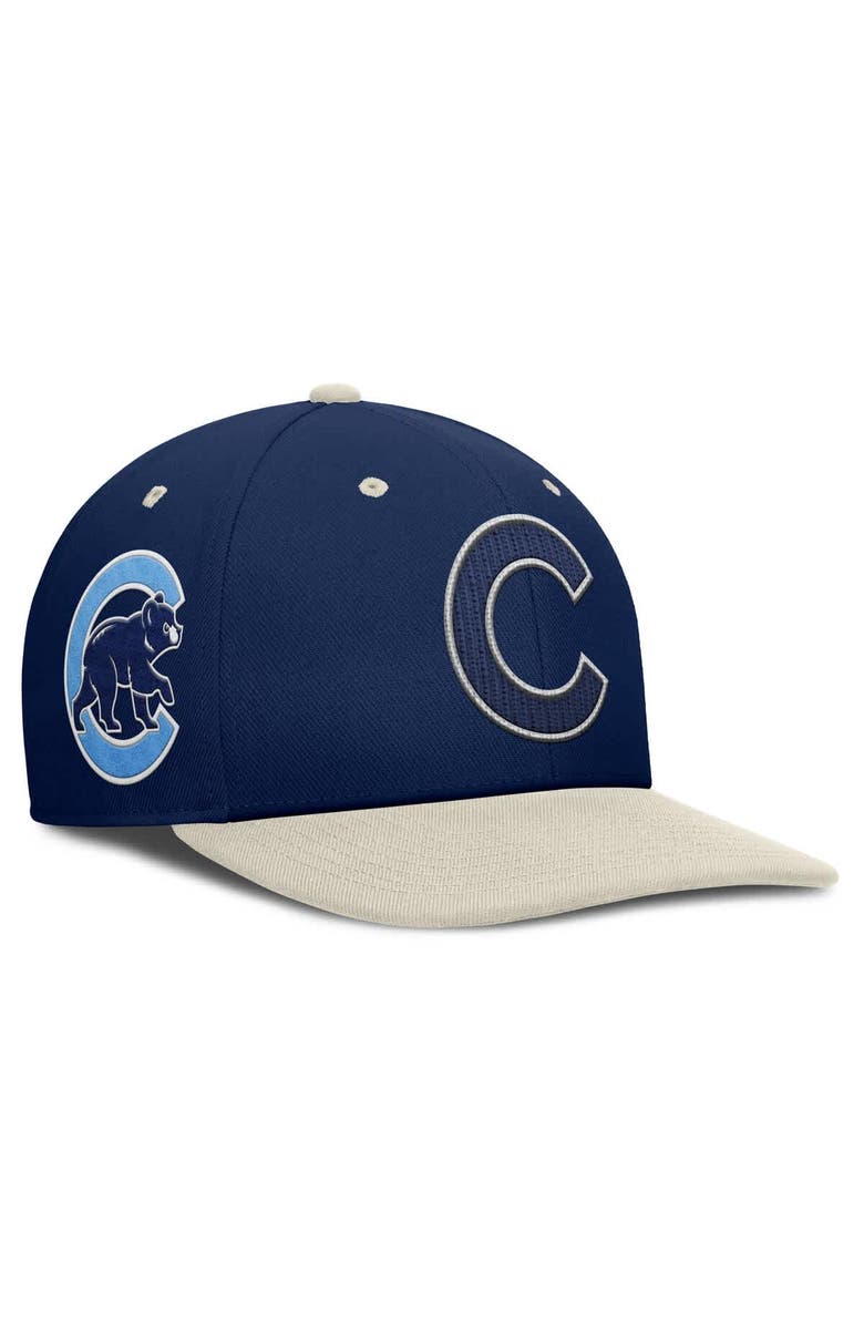 Nike Men's Nike Navy/Cream Chicago Cubs Pro Performance Snapback Hat, Alternate, color,